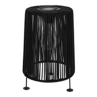 JENS Living LED Solar Dekoleuchte Schwarz IP44 | Gartenlaterne für Terrasse & Balkon
