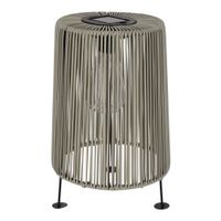 JENS Living LED Solar Dekoleuchte Grau-Beige IP44 | Gartenlaterne für Terrasse & Balkon