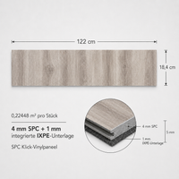 SPC Klick Vinylboden 4 mm + 1 mm Unterlage, Wasserfest, Box 2,25 m² Antwerp Ash