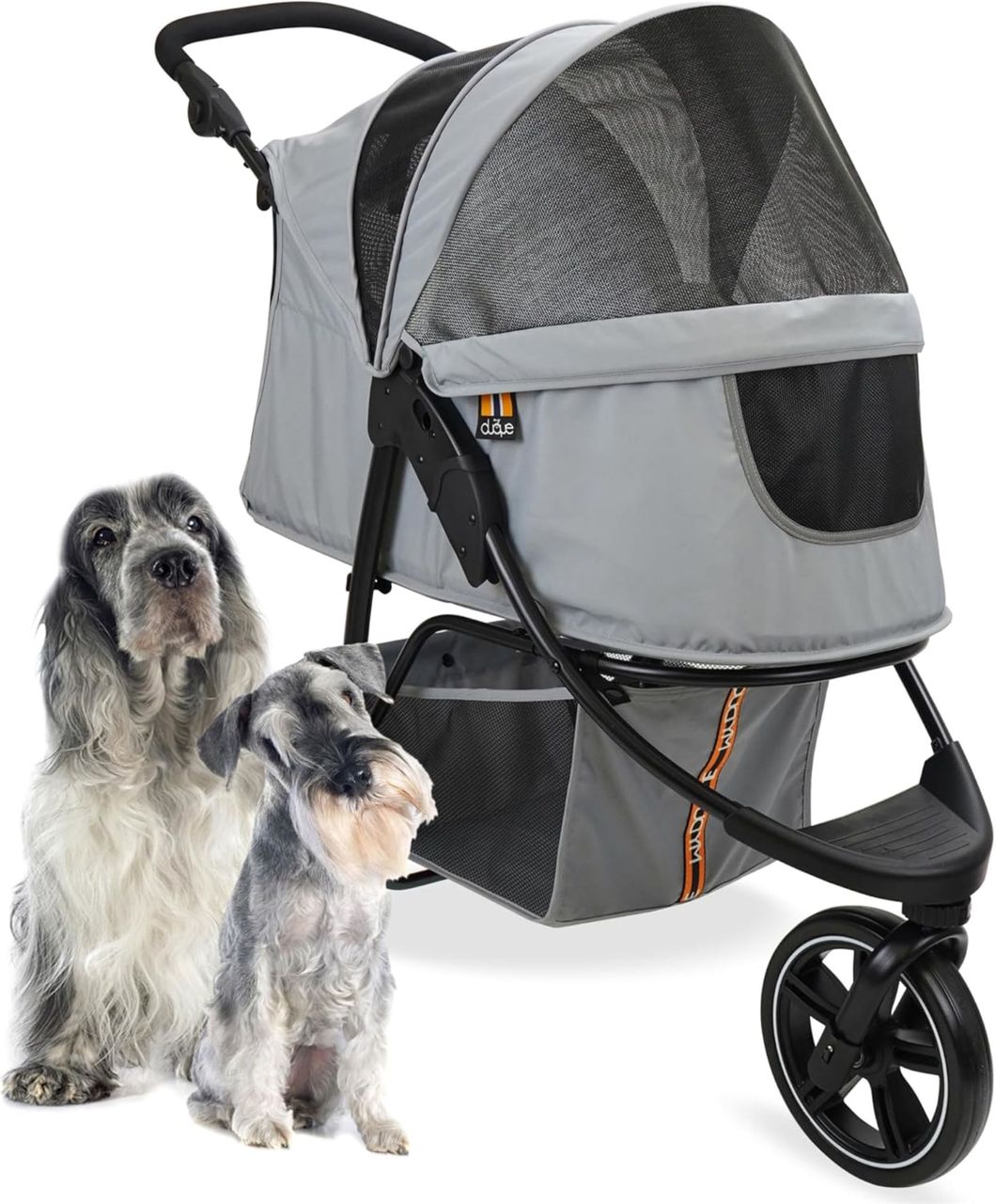 Lemodo Hundebuggy Cooper grau bis 32 kg, faltbarer Hundewagen
