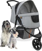 Hundebuggy Cooper grau bis 32 kg, faltbarer Hundewagen