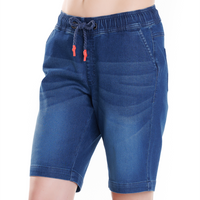 Jogg-Jeans Bermuda für Damen Darkblue