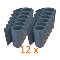 Zaun Sichtschutzstreifen Design Polyrattan 12x 255 cm x 19 cm