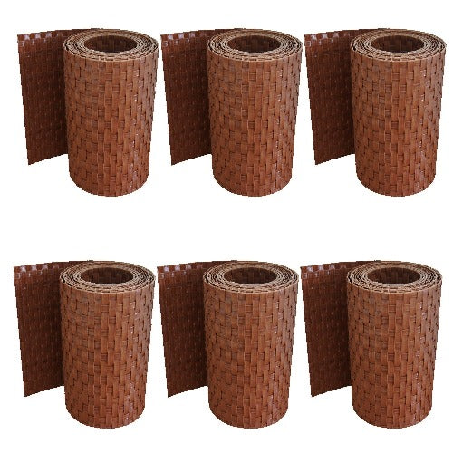 Workinghouse Zaun Sichtschutzstreifen Design Polyrattan 6x 255 cm x 19 cm