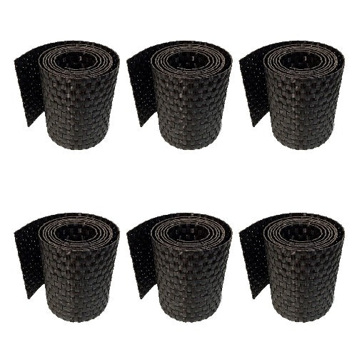 Workinghouse Zaun Sichtschutzstreifen Design Polyrattan 6x 255 cm x 19 cm