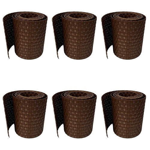 Workinghouse Zaun Sichtschutzstreifen Design Polyrattan 6x 255 cm x 19 cm