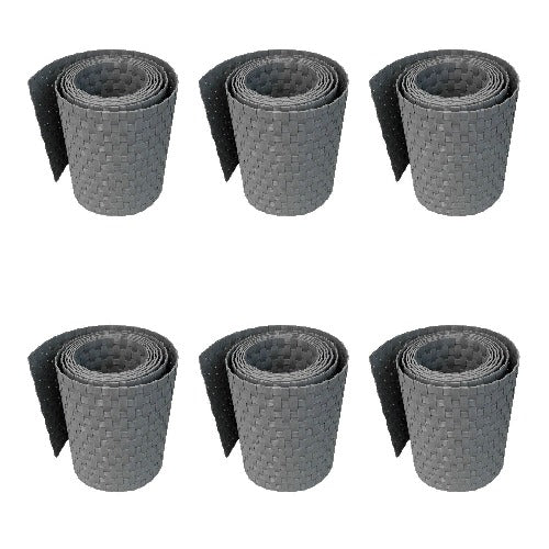 Workinghouse Zaun Sichtschutzstreifen Design Polyrattan 6x 255 cm x 19 cm
