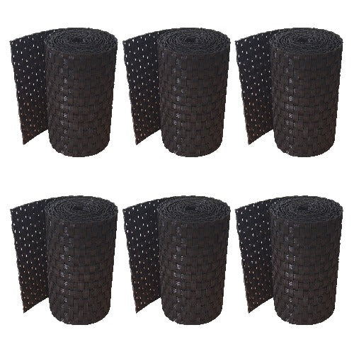 Workinghouse Zaun Sichtschutzstreifen Design Polyrattan 6x 255 cm x 19 cm