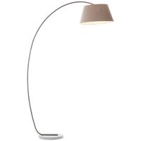 Brok dekorative Bogenlampe - Stehleuchte mit elegantem Stoffschirm - 2,0m