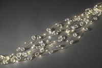 LED Diamantenlametta 26 Stränge à 27 Dioden , 702 warmweiße Dioden, 12V Innen, goldfarb. Draht