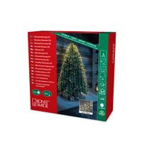 LED Diamantenlametta 26 Stränge à 27 Dioden , 702 warmweiße Dioden, 12V Innen, goldfarb. Draht