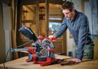 Einhell TE-SM 8 L Dual – Zug-Kapp-Gehrungssäge mit 1.800 W, Laser und Zugfunktion