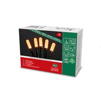 Micro LED Lichterkette, slim frosted, 100 bernsteinfarbene Dioden, 30V, Innen, 3,6W, grünes Kabel