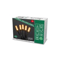 Micro LED Lichterkette, slim frosted, 50 bernsteinfarbene Dioden, 30V, Innen, 3W, grünes Kabel