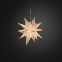 Grauer 3D Papierstern, inkl. Anschlusskabel, an/aus Schalter, Dimmer, 1 ww Diode, 12V, Innen