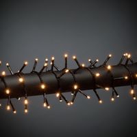 Micro LED Compactlights, 1000 bernsteinfarb. Dioden, 30V,  Innen und Außen (IP44), schwarzes Kabel