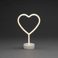 LED Schlauchsilhouette "Herz", 6h Timer, 78 warmweiße Dioden, Innen, Batterie: 3 x AA 1,5V (exkl.)