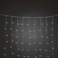 LED Lichtervorhang, gefrostet, 320 warmweiße Dioden, 30V,  Außen (IP44), 6,4W, transparentes Kabel