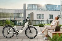 Frida 24" Falt-E-Bike – 580 Wh, Shimano 8-Gang, Hydraulikbremsen, Creme Weiß