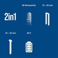 Akku-Klammer- und Nagelpistole C-NAG180-X – SET S