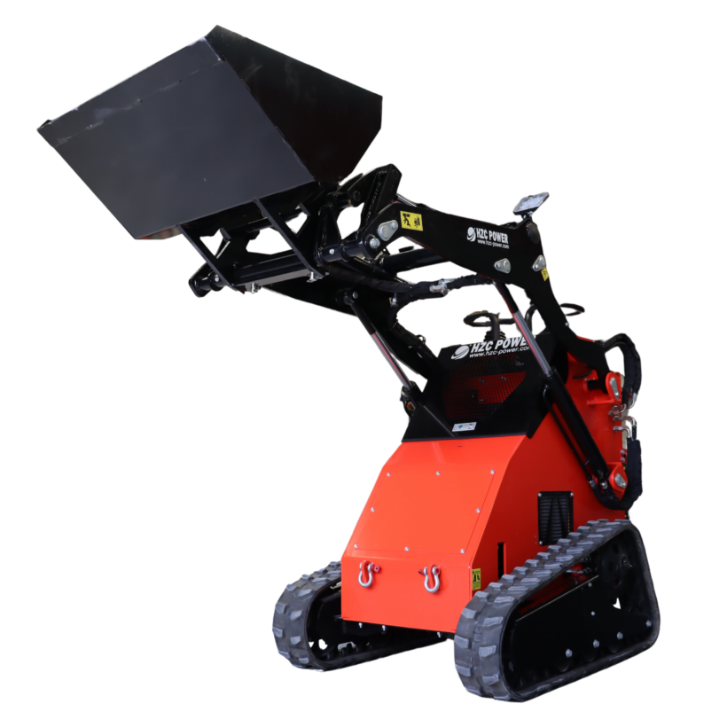 HZC power Kompaktlader KLB200, Benzinmotor 15PS, Stand-On Skid Steer, Multilader, Raupen (KLB200)