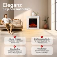 KAMINIO Elektrokamin MATTI - Elektrischer Standkamin - 32 Zoll, Weiß
