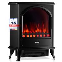 KAMINIO Elektrokamin LENI - Elektrischer Kaminofen - Schwarz