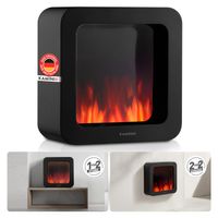KAMINIO Elektrischer Tischkamin MIA XL - Dekoratives Elektro-Tischfeuer  - Schwarz