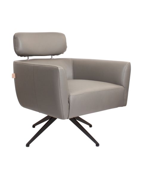 Ledersessel Elito Grau | Lederstühle Esszimmer-Stühle kaufen bei