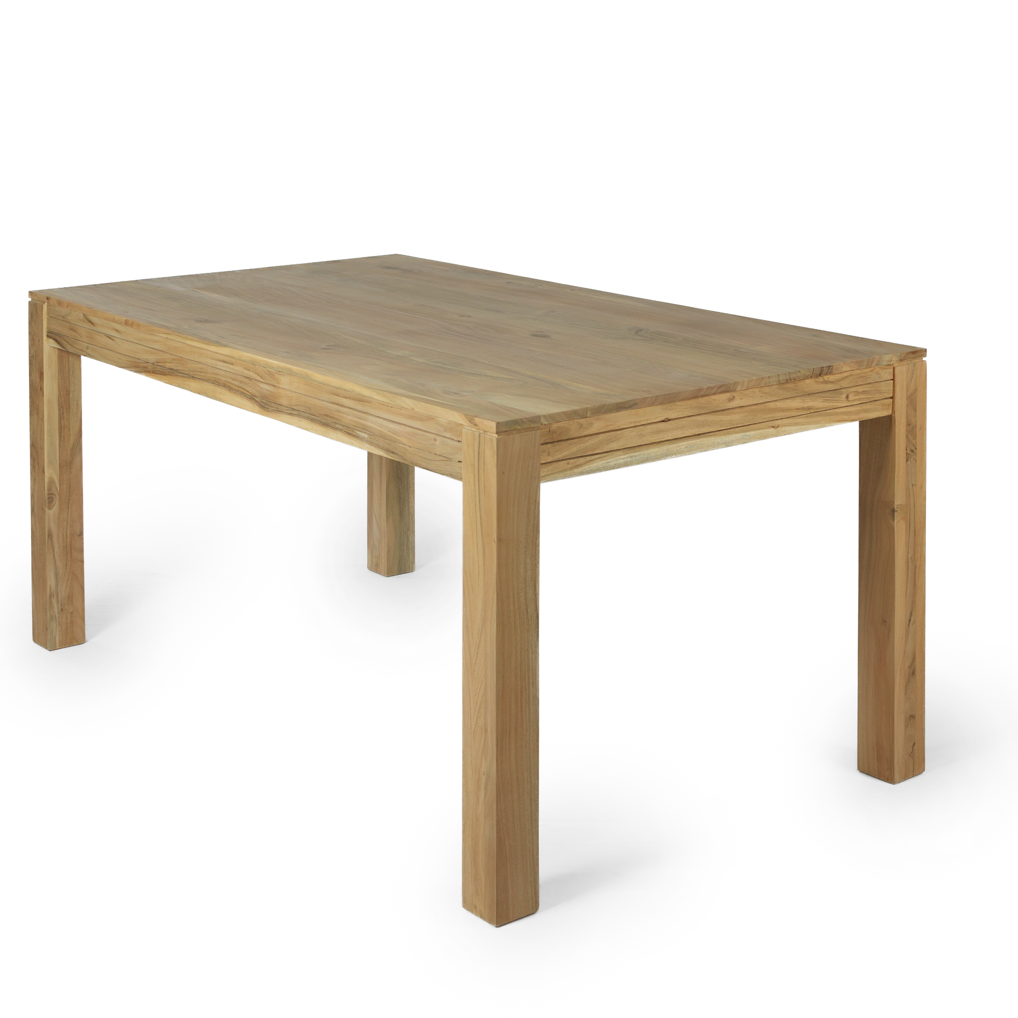 Esstisch Massivholz Akazie natur 160x90 | Lederstühle Esszimmer-Stühle kaufen bei