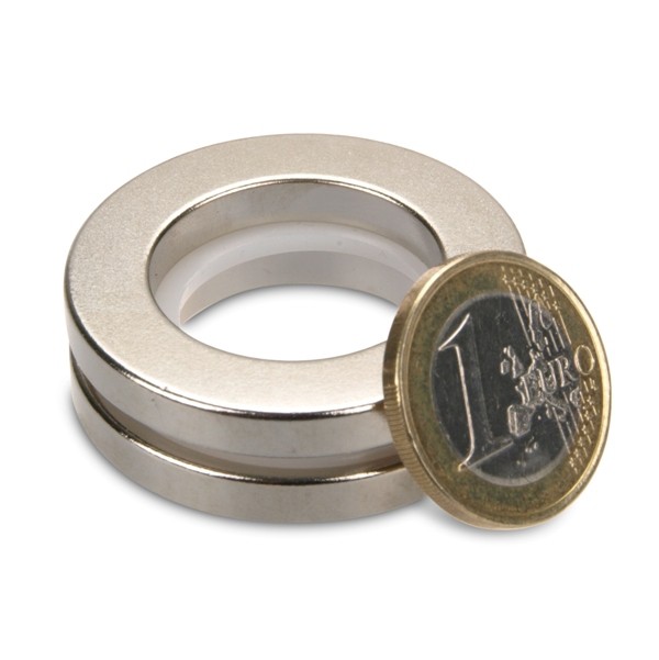 magnets4you Ringmagnet 40,0 x 25,0 x 5,0 mm Magnetring aus N42 Nickel