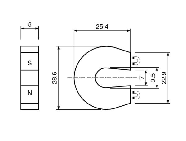 Topfmagnet 60mm mit Senkbohrung für M8 hält bis zu 160kg Topfmagnet 60mm mit Senkbohrung für M8 hält bis zu 160kg