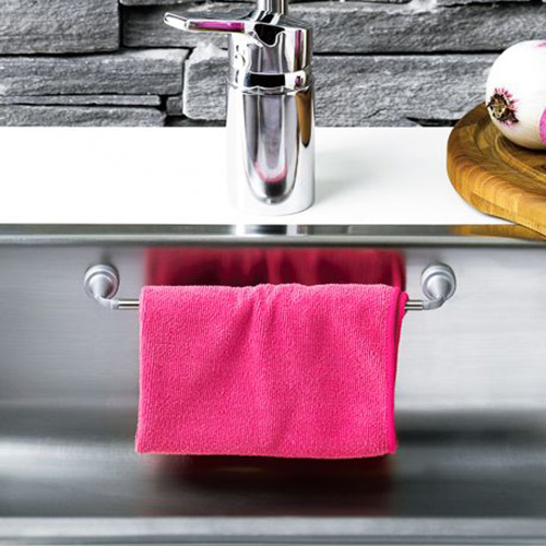 Spültuchhalter magnetisch für Edelstahlbecken, Länge 23 cm, Tiefe 4 cm