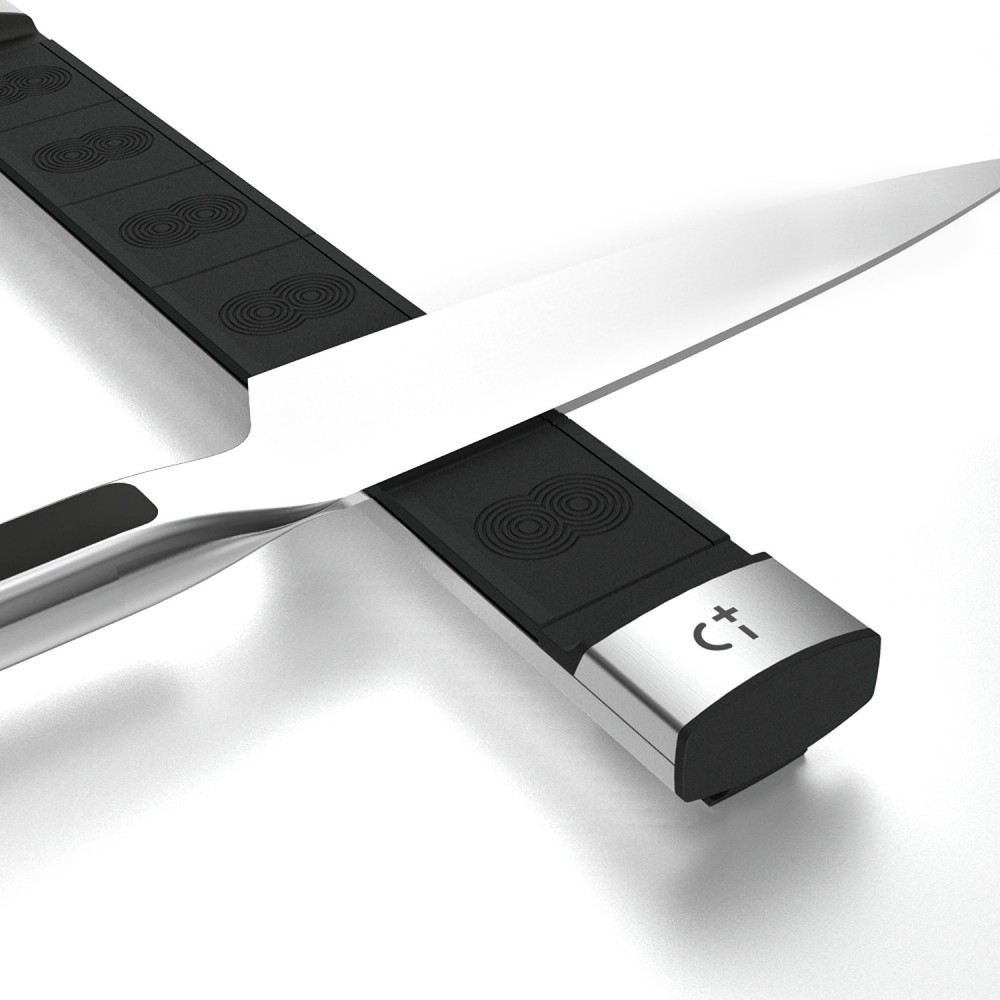 Magnetische Messerleiste Magnetleiste Soft Touch 34,5 cm lang - schwarz Aluminium