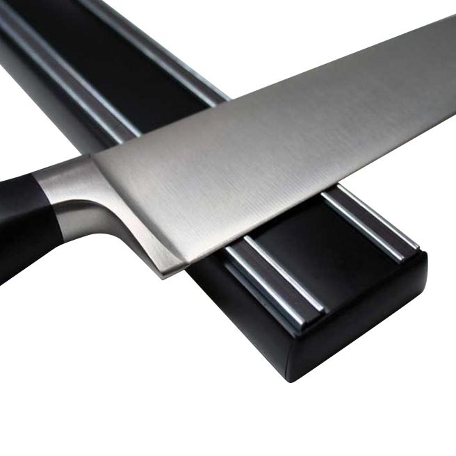 Magnetische Messerleiste Magnetleiste Pro stark 35 cm oder 50 cm lang - schwarz