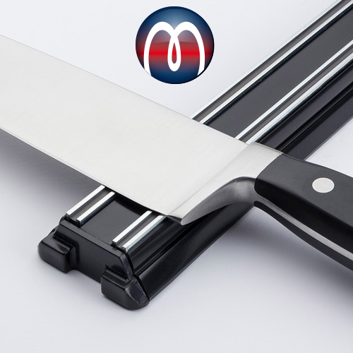 Magnetische Messerleiste Magnetleiste Pro stark 30 cm oder 45 cm lang - schwarz