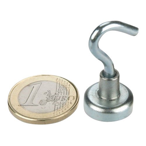 Neodym Hakenmagnete 16 mm Magnethaken mit Kern aus (NdFeB) Zink - Hält 6 kg | Magnosphere Shop Neodym Hakenmagnete 16 mm Magnethaken mit Kern aus (NdFeB) Zink - Hält 6 kg | Magnosphere Shop