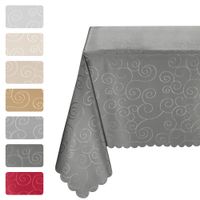Beautex Damast Tischdecke Ornamente bügelfrei fleckenabweisend pflegeleicht | Beautex
