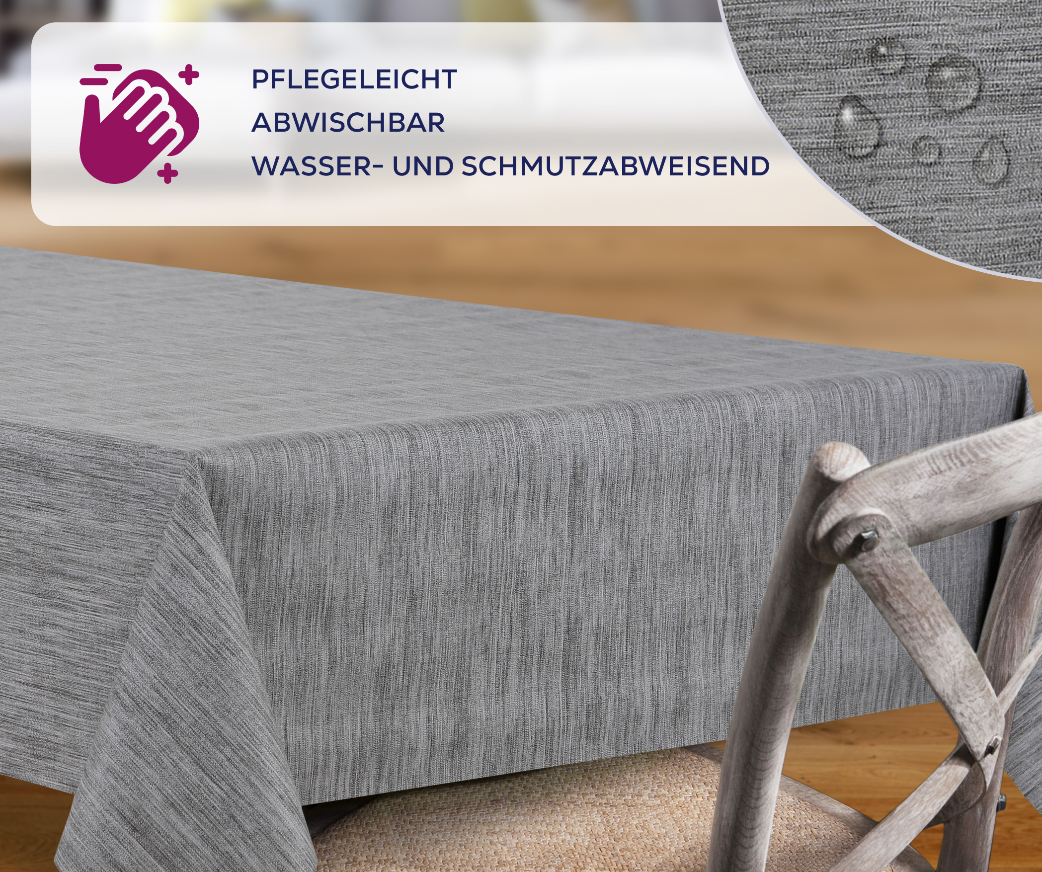 Beautex Wachstuchtischdecke Georginias Meterware abwaschbar pflegeleicht | Beautex