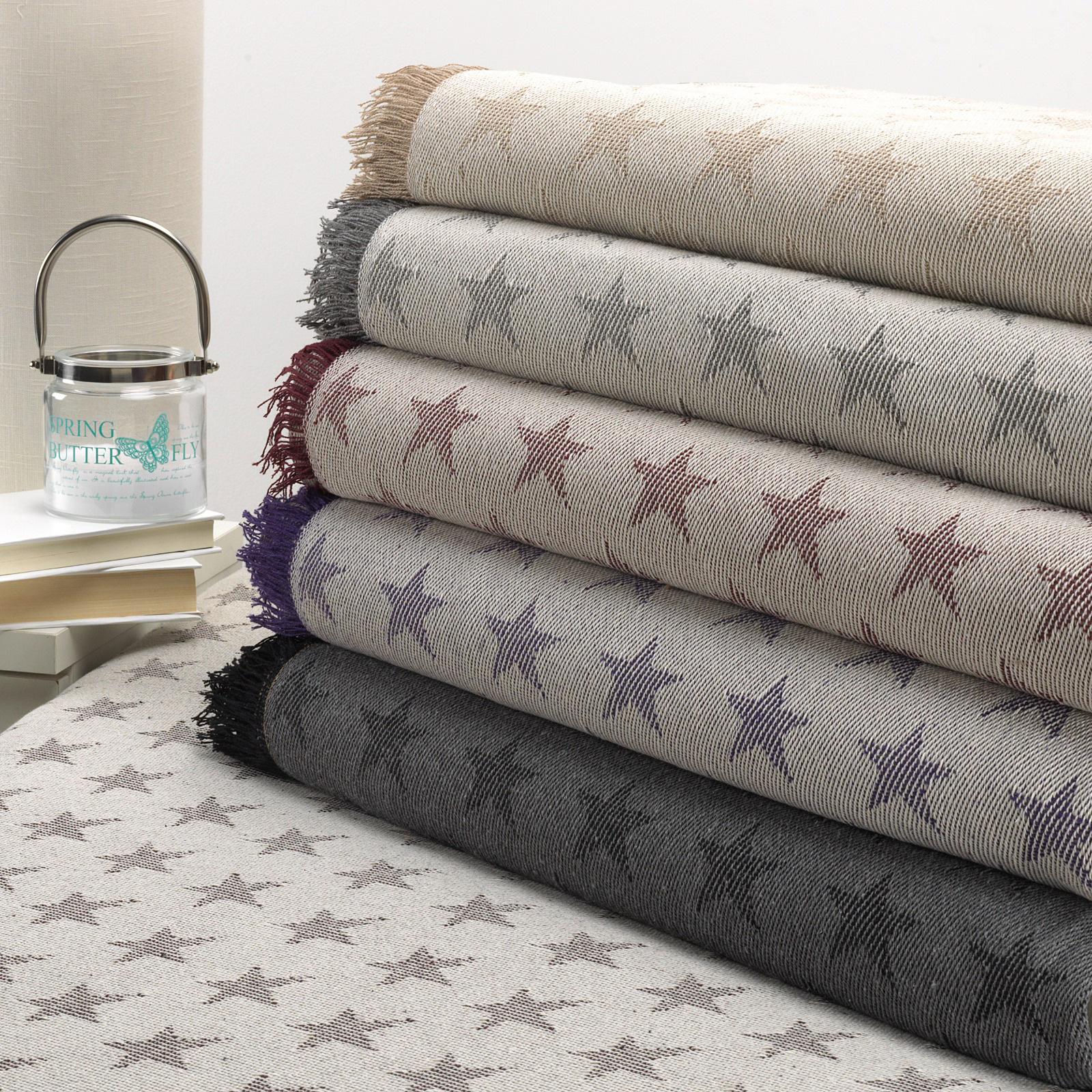 Tagesdecke - Wohnzimmer Decke aus Baumwolle in 180x260 oder 230x260 - Praktischer Überwurf als Sofadecke oder Couchdecke