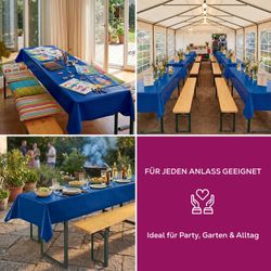 Beautex Party Tischdecke abwaschbar 100x250, für Biertisch geeignet | Beautex