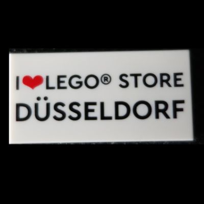 LEGO® "I love Düsseldorf" - 2x4 Fliese - Shop Eröffnung Düsseldorf / LEGO® Store Opening Düsseldorf LEGO® "I love Düsseldorf" - 2x4 Fliese - Shop Eröffnung Düsseldorf / LEGO® Store Opening Düsseldorf