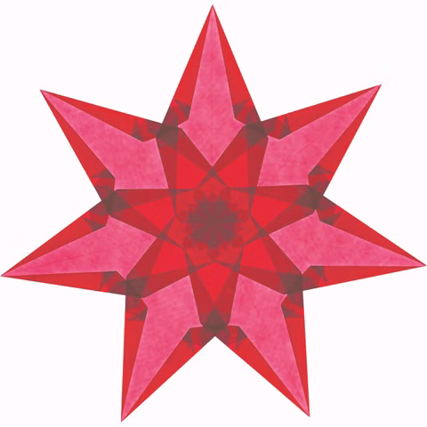 Fascinating window stars in warm colours