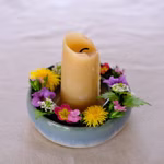 Flower ring with candle holder blue Flower ring with candle holder blue