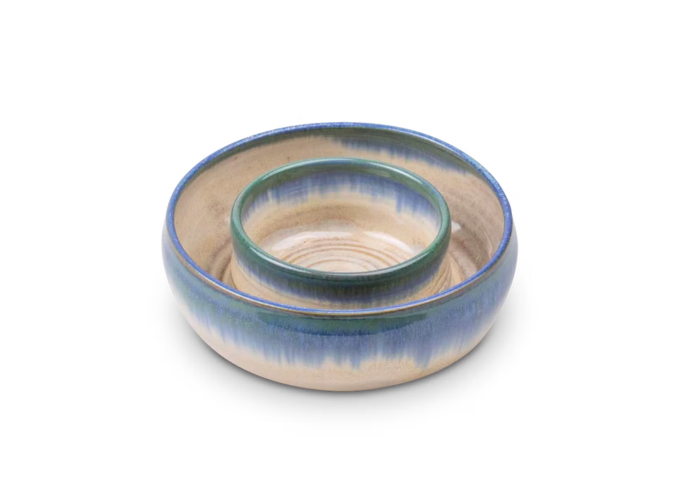 Flower ring with candle holder blue Flower ring with candle holder blue