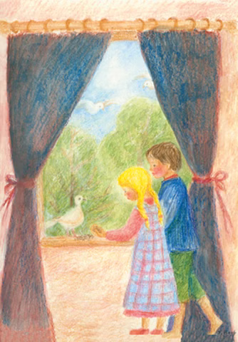 Postcard Dove, Pentecost
