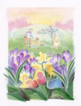 Ansichtkaartenset lente, 3 stuks