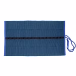 Estuche de lápices enrollables azul, 16 unidades.