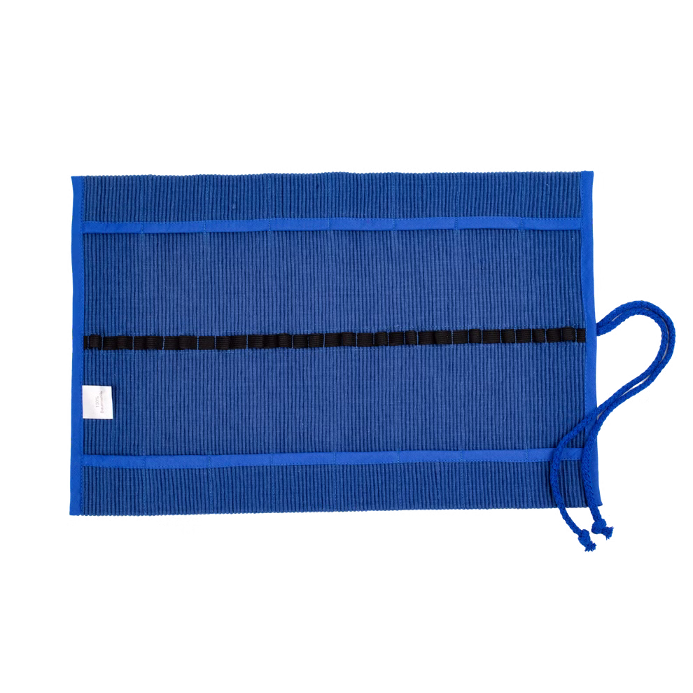 Astuccio per matite arrotolabile blu, 16pz Astuccio per matite arrotolabile blu, 16pz