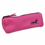 Astuccio, rosa con cavallo ricamato Astuccio, rosa con cavallo ricamato
